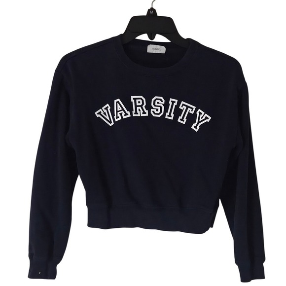 GAP Other - Gap Kids Girls Navy Varsity Cropped Sweatshirt Size 8